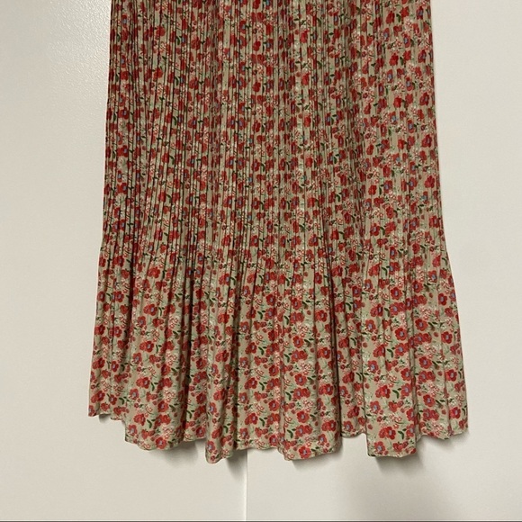 oak + Fort micro floral print pleated midi skirt One Size - Picture 6 of 8